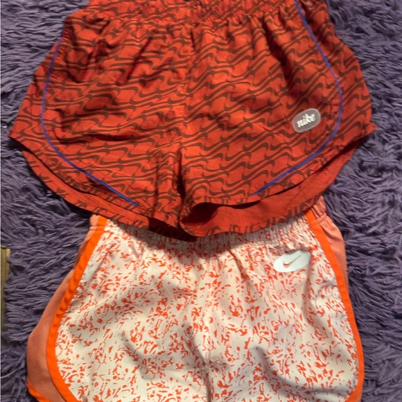 Nike Kids' Red and Orange Patterned Shorts - Picture 1 of 3